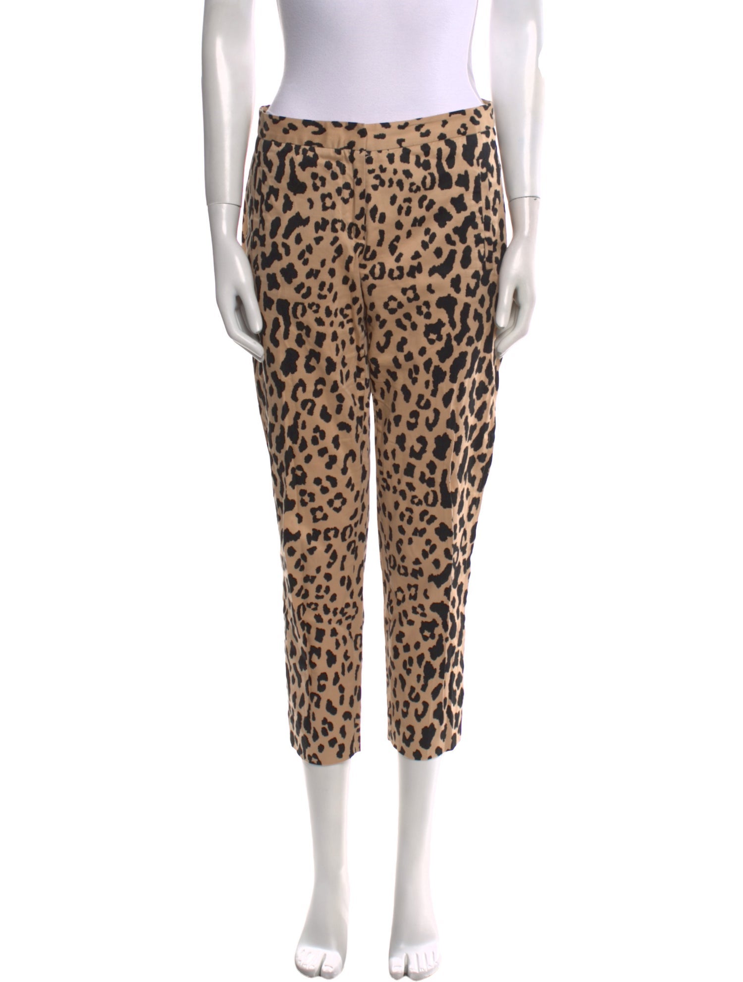 Tibi Animal Print Straight Leg Pants