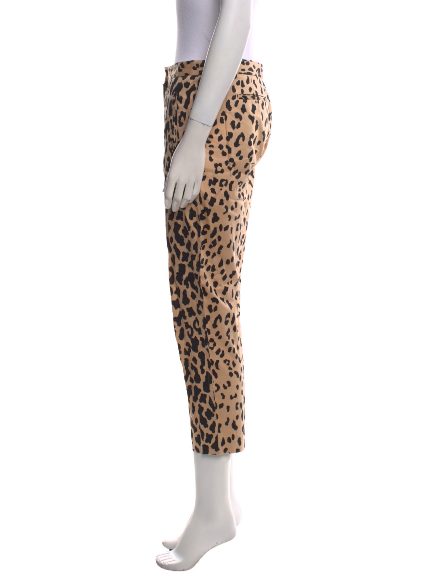 Tibi Animal Print Straight Leg Pants