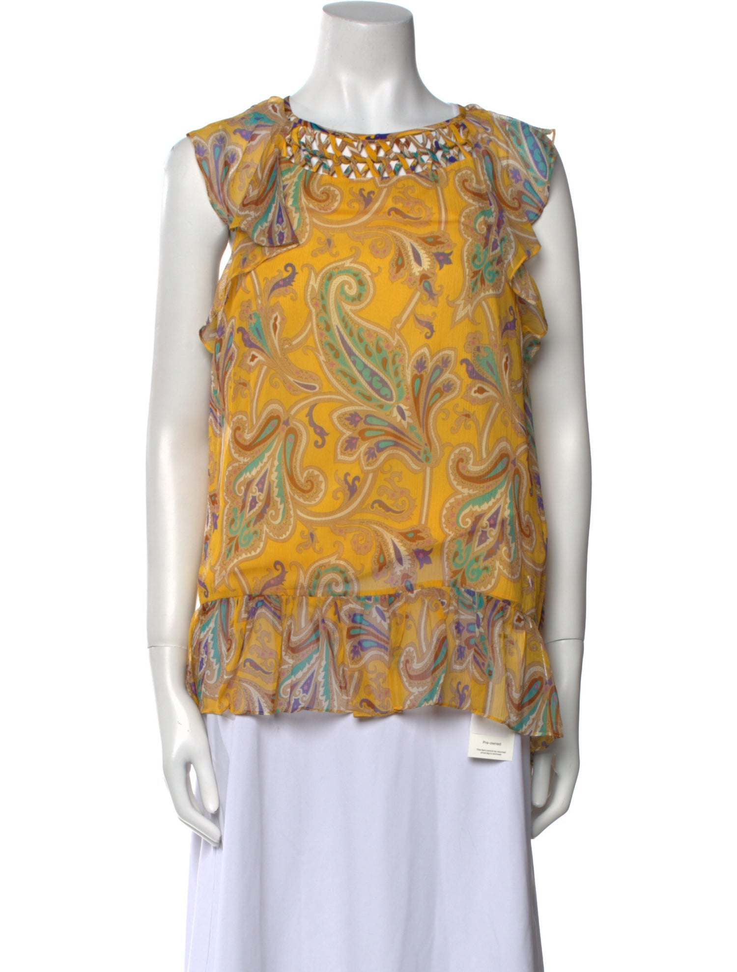 Tibi Silk Paisley Print Blouse