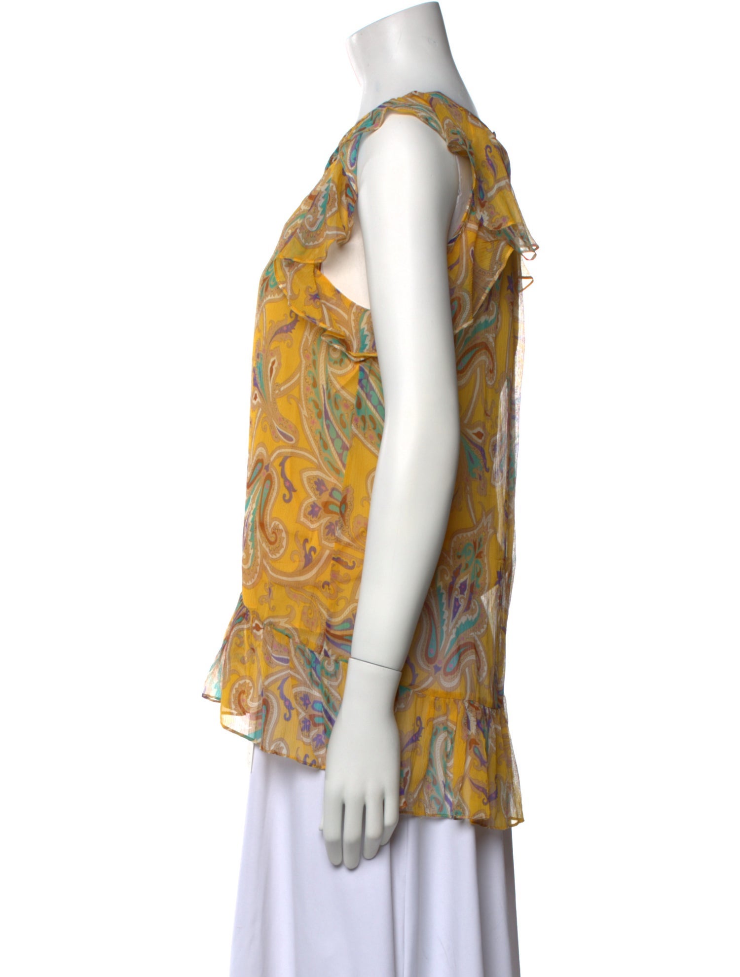 Tibi Silk Paisley Print Blouse