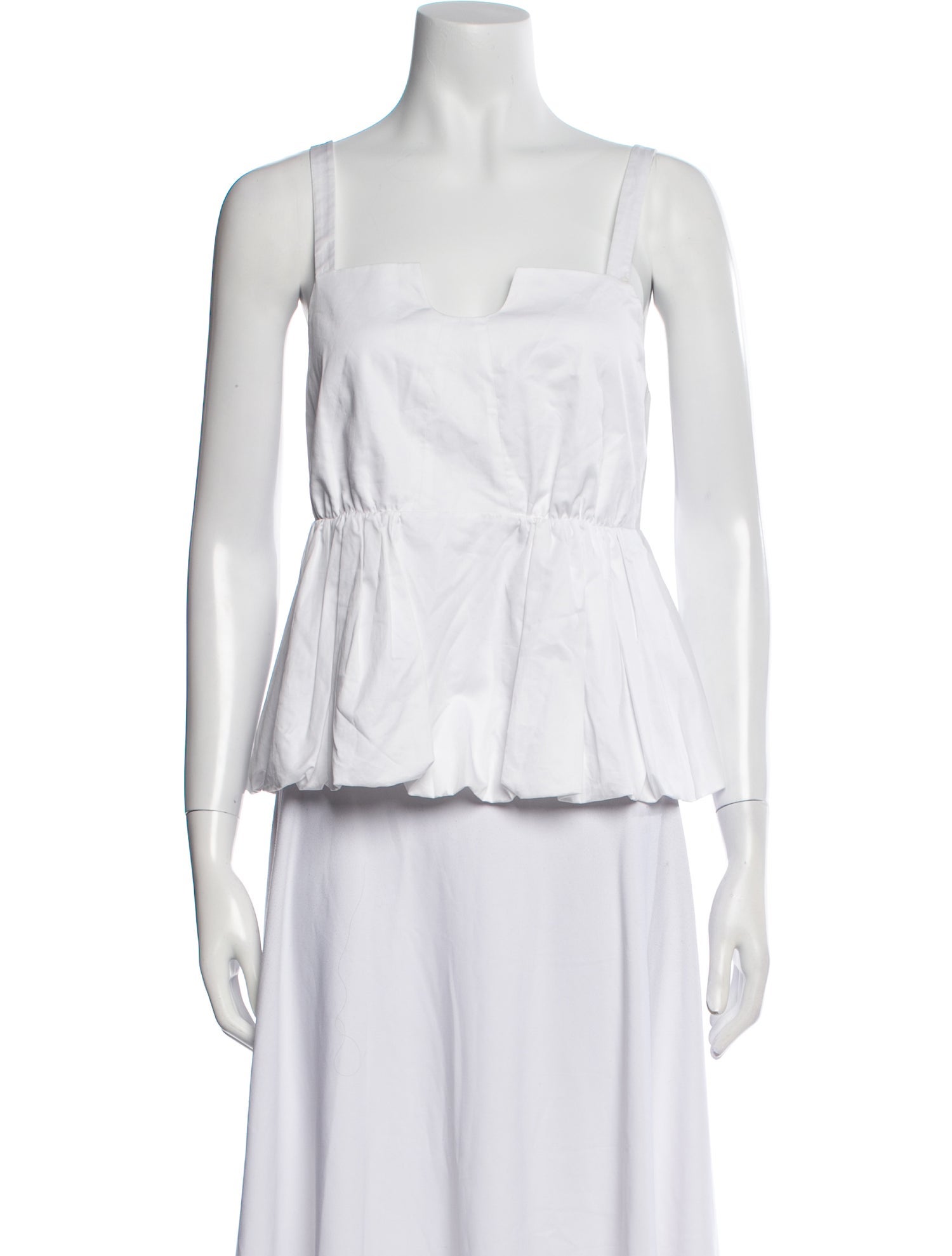 Tibi Square Neckline Sleeveless Top