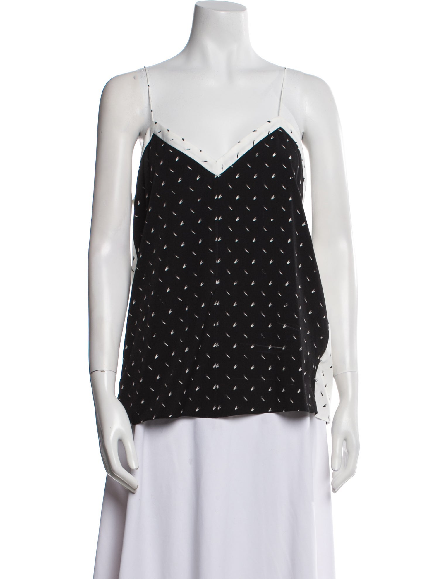 Tibi Polka Dot Print V-Neck Blouse w/ Tags