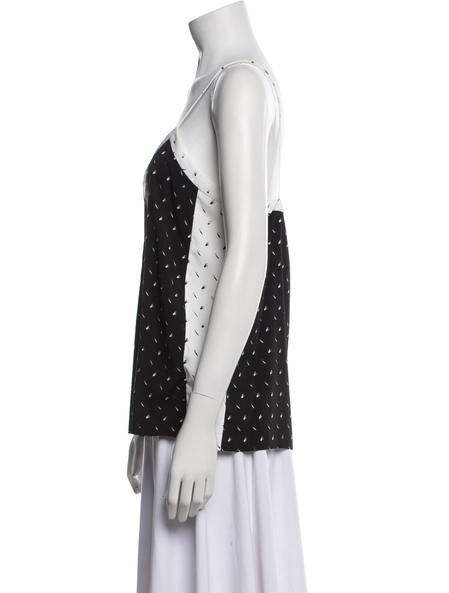 Tibi Polka Dot Print V-Neck Blouse w/ Tags