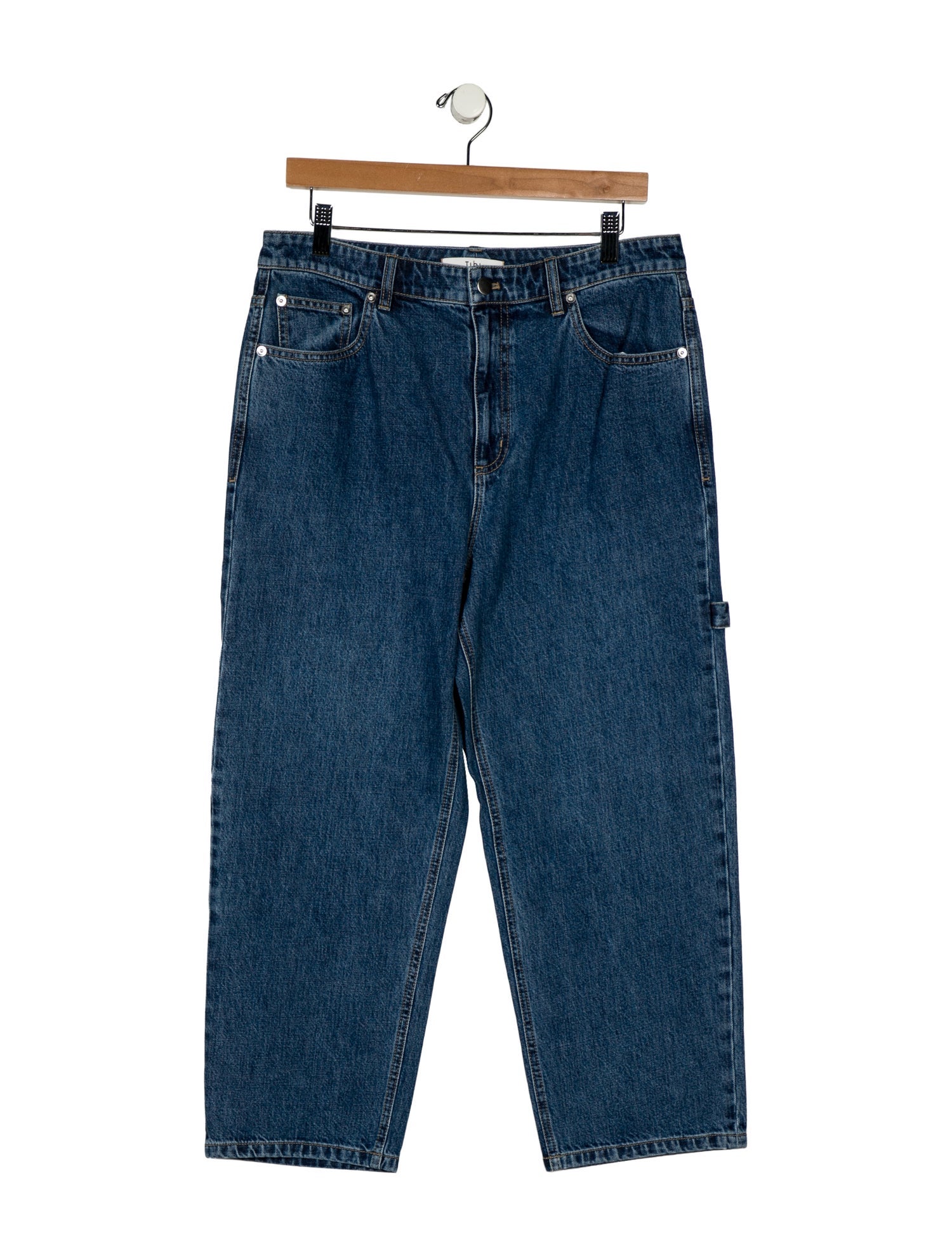 Tibi High-Rise Straight Leg Jeans