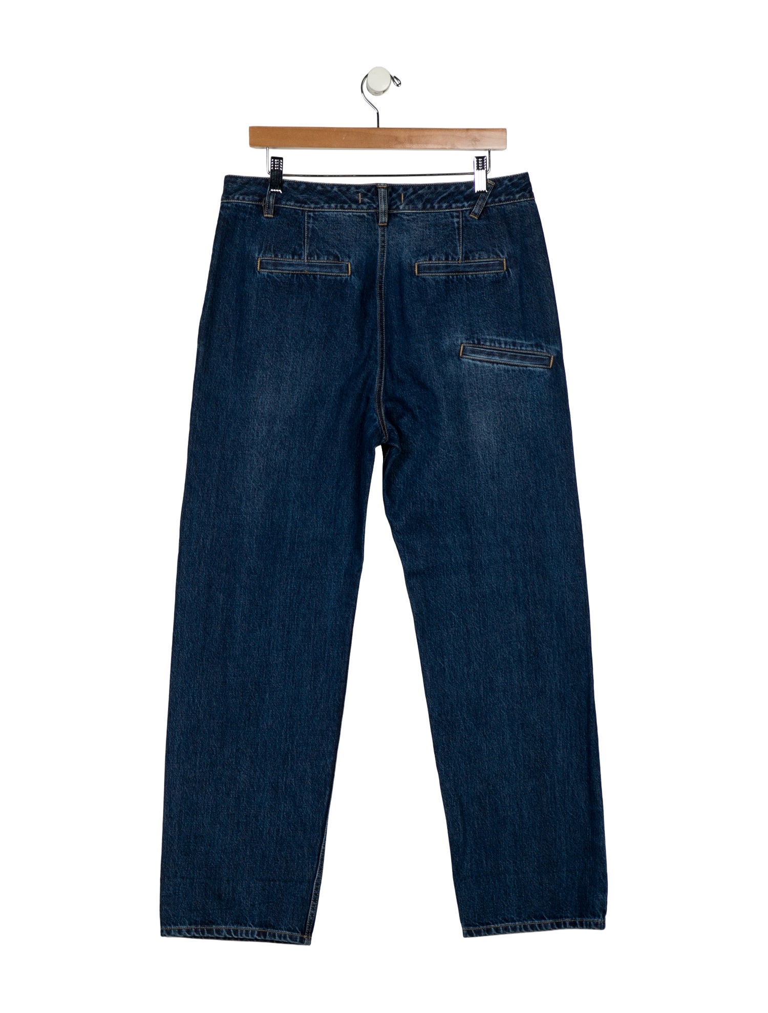 Tibi High-Rise Straight Leg Jeans