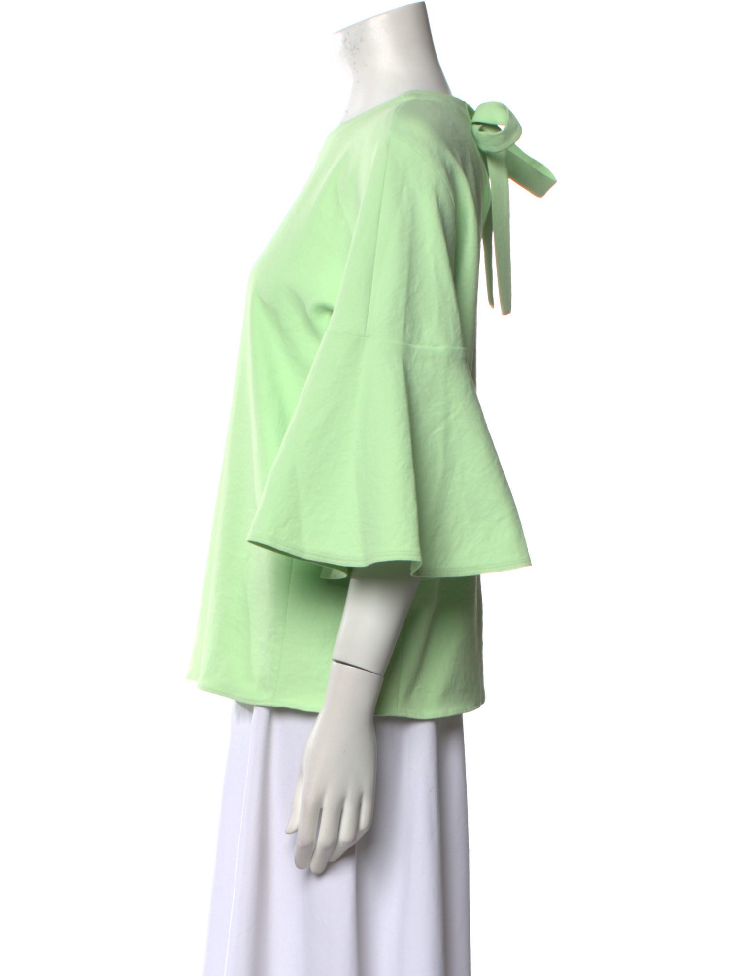 Tibi Crew Neck Three-Quarter Sleeve Sweatshirt