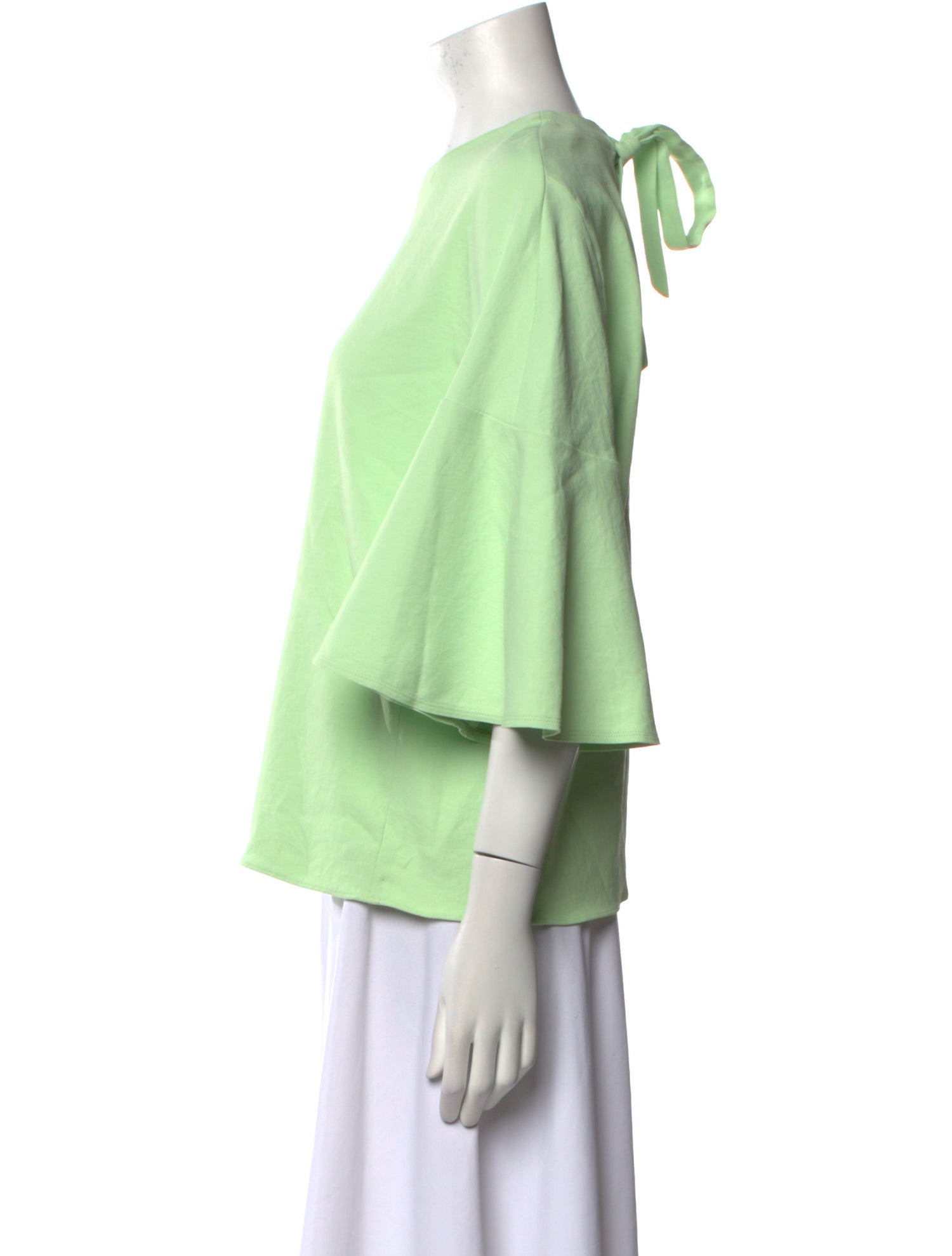 Tibi Crew Neck Three-Quarter Sleeve T-Shirt