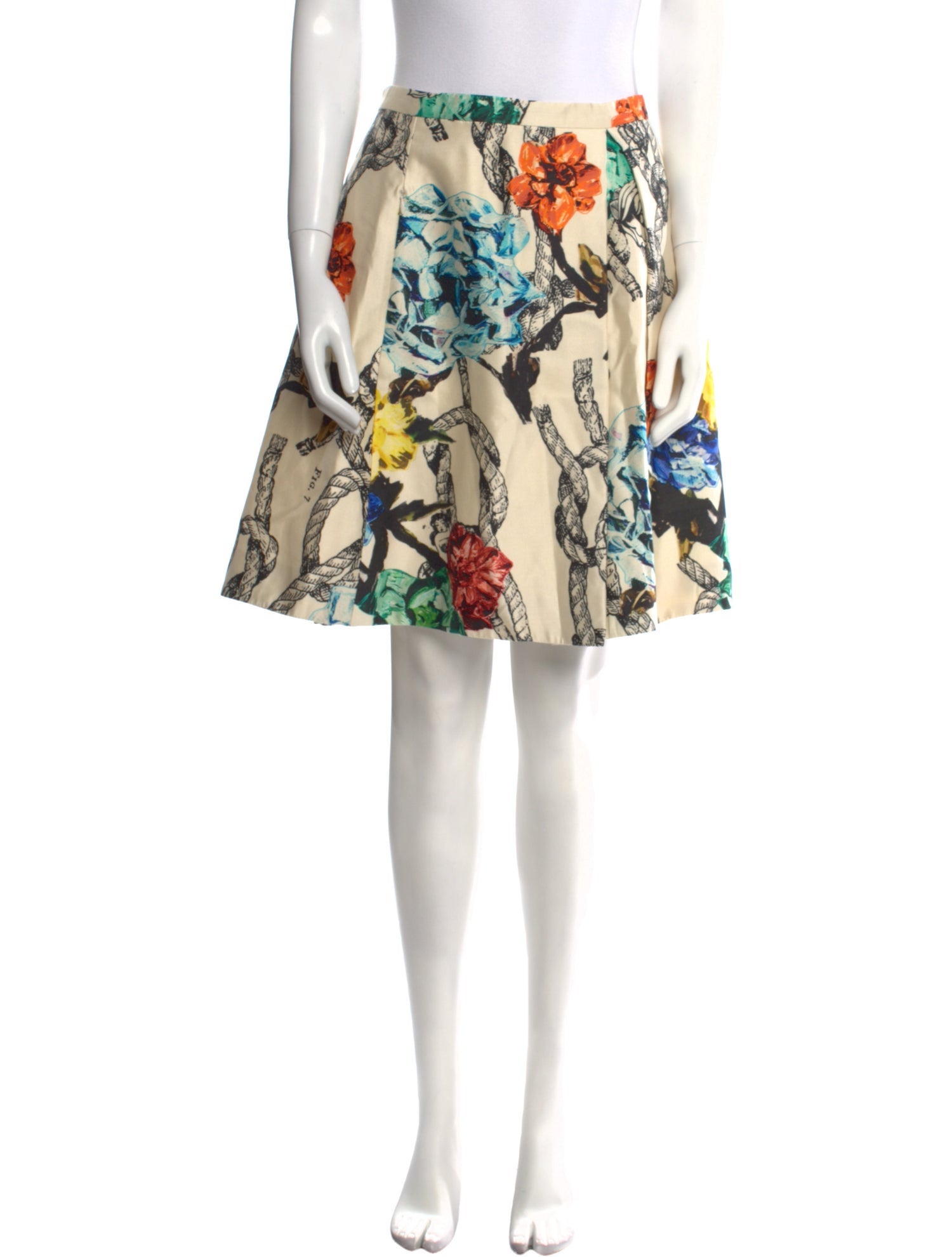 Tibi Silk Knee-Length Skirt