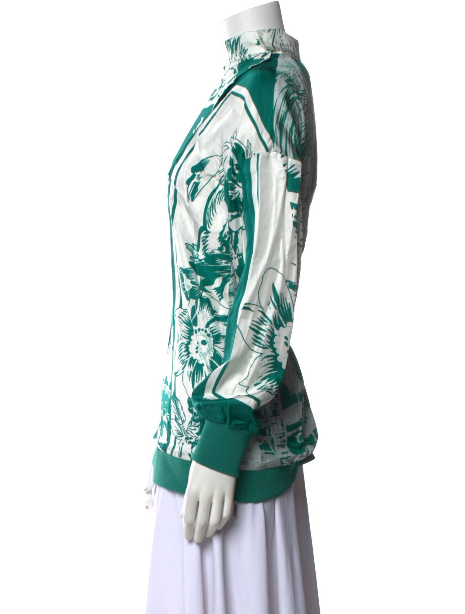 Tibi Silk Printed Sweatshirt w/ Tags