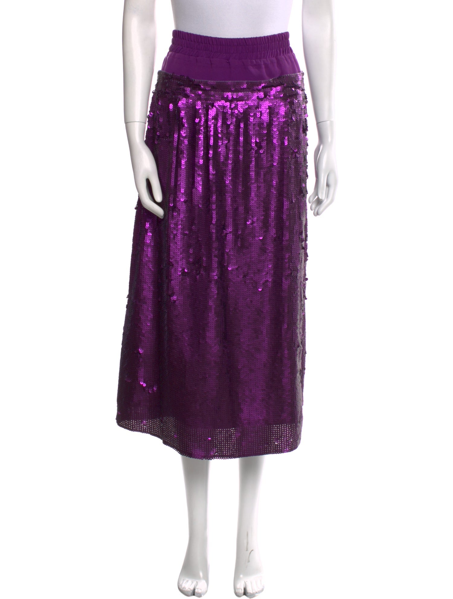 Tibi Silk Midi Length Skirt