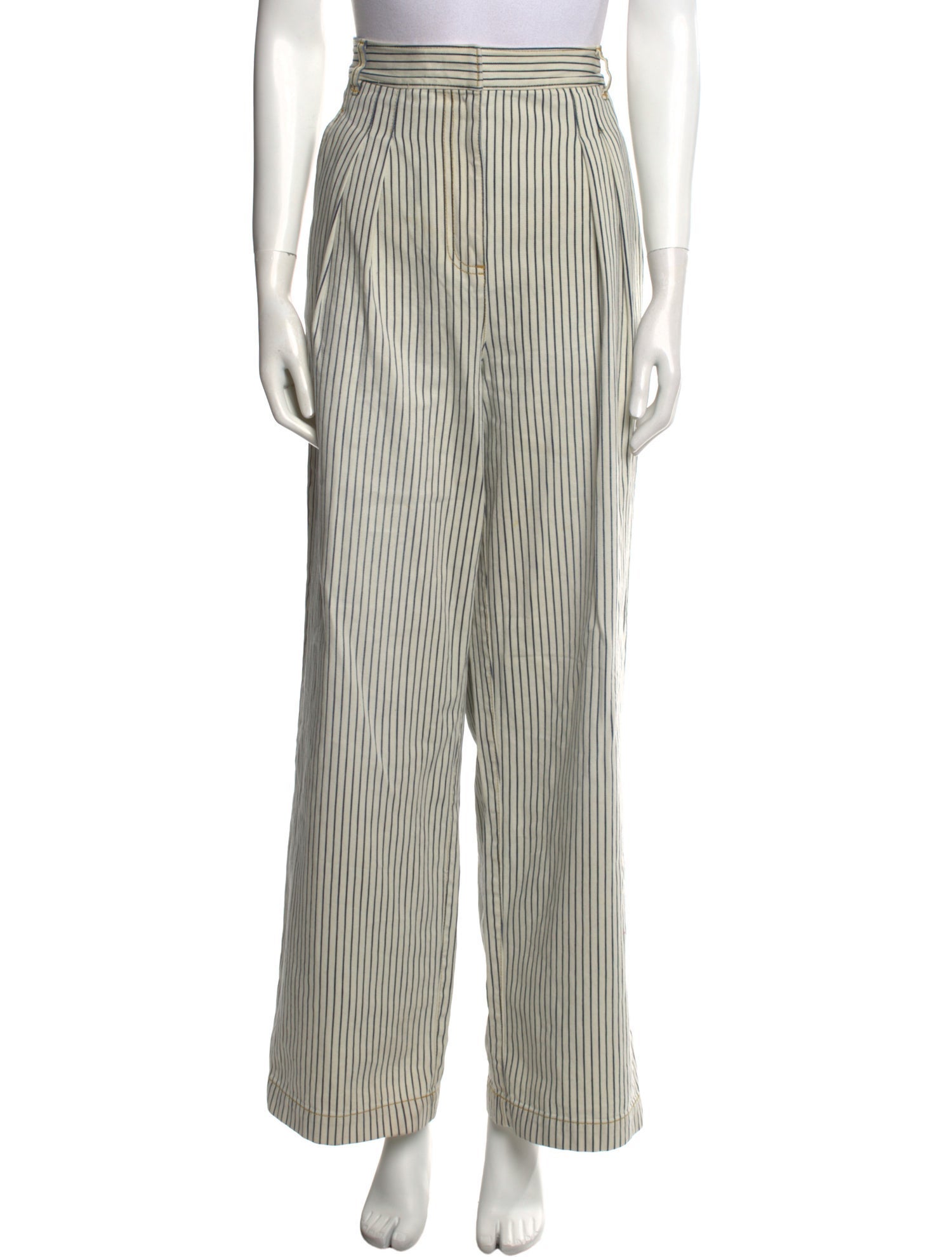 Tibi Striped Wide Leg Pants