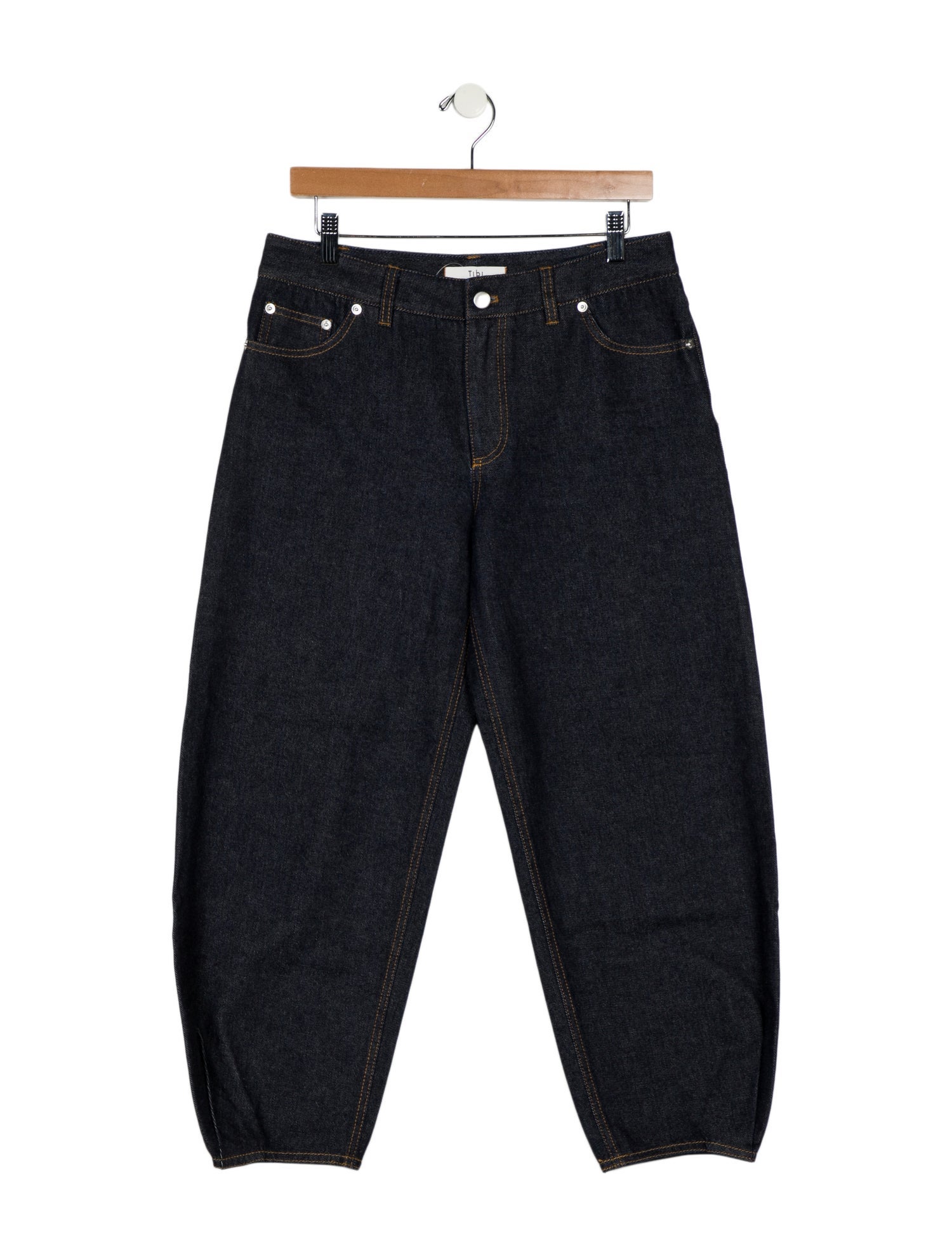 Tibi Mid-Rise Straight Leg Jeans