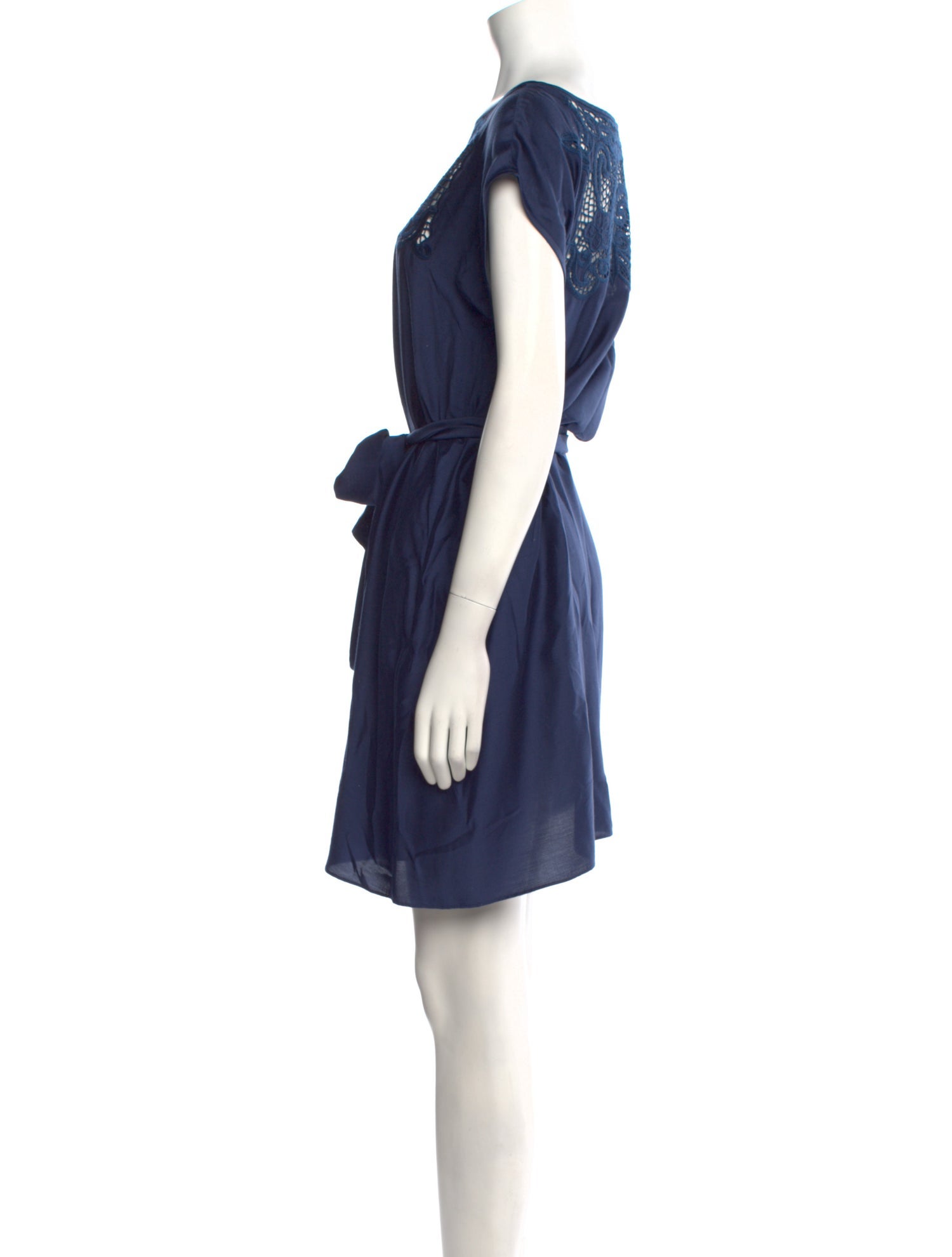 Tibi Bateau Neckline Mini Dress