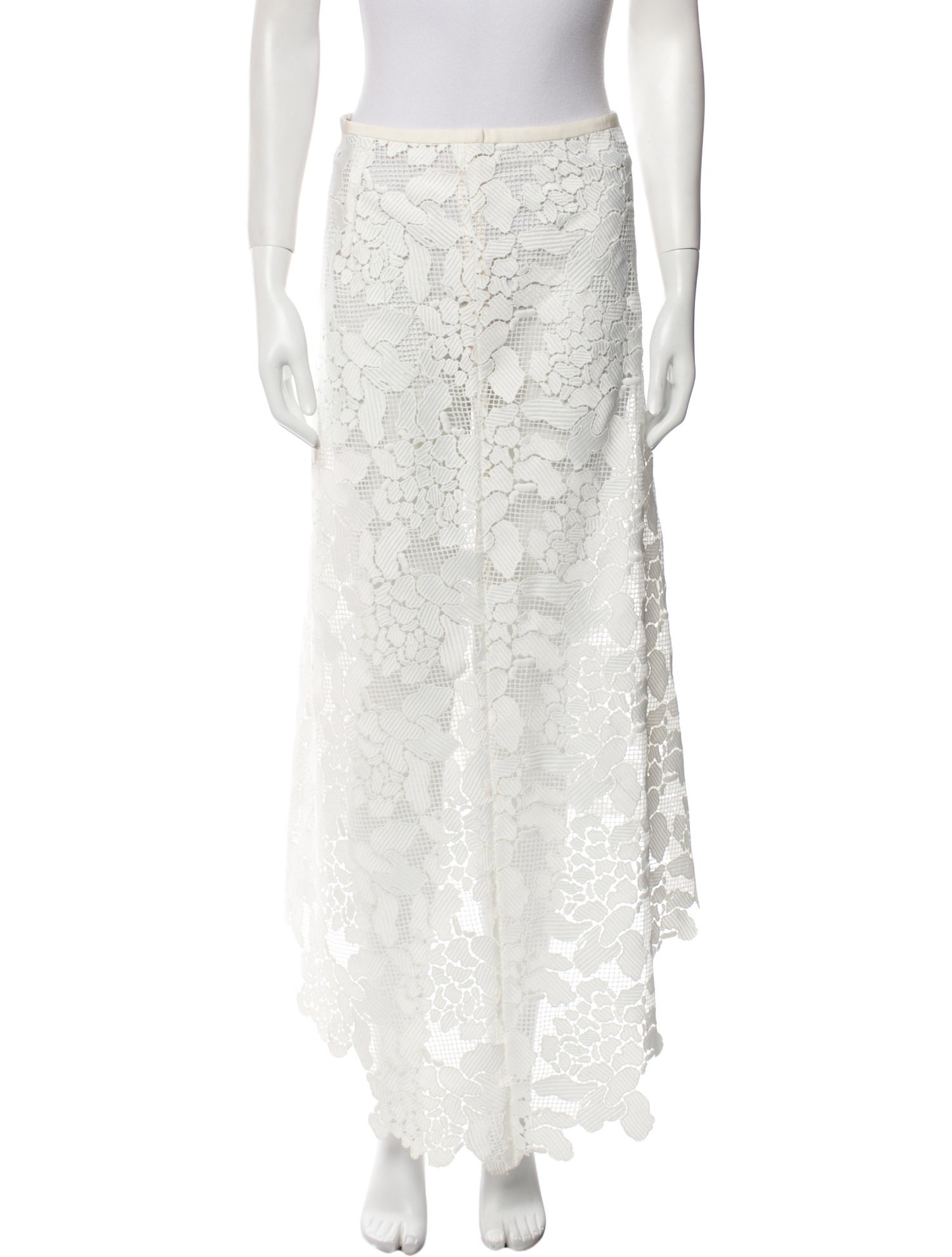 Tibi Lace Pattern Midi Length Skirt