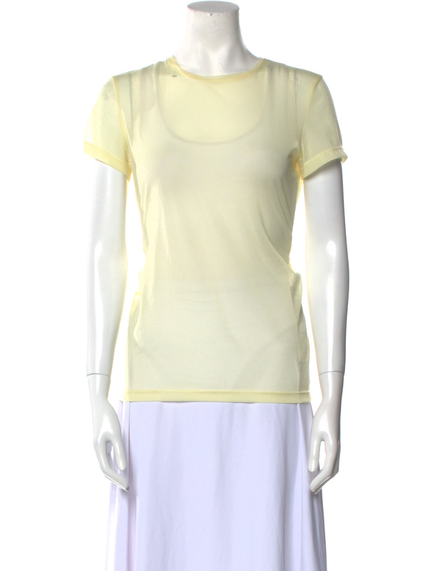Tibi Scoop Neck Short Sleeve T-Shirt