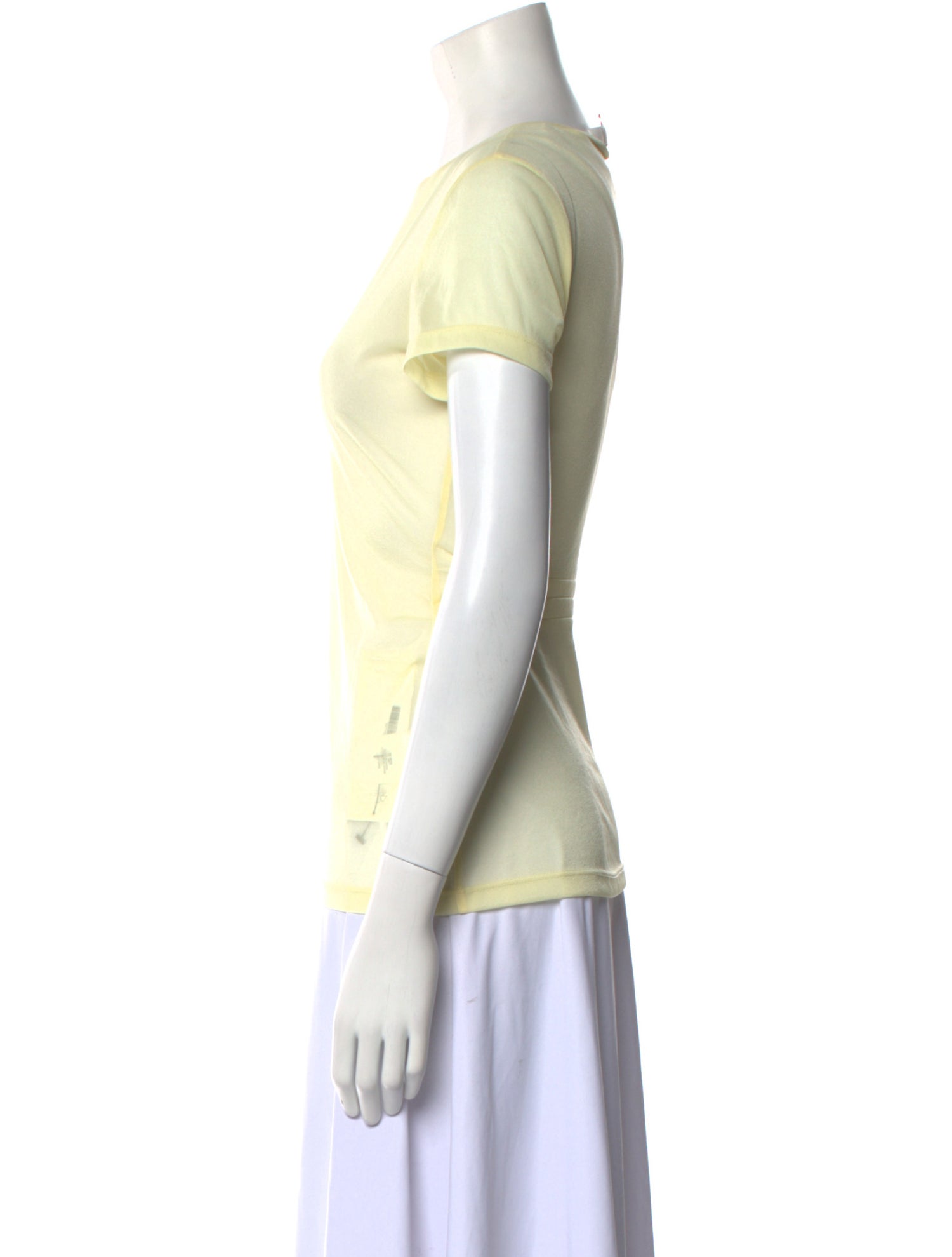 Tibi Scoop Neck Short Sleeve T-Shirt