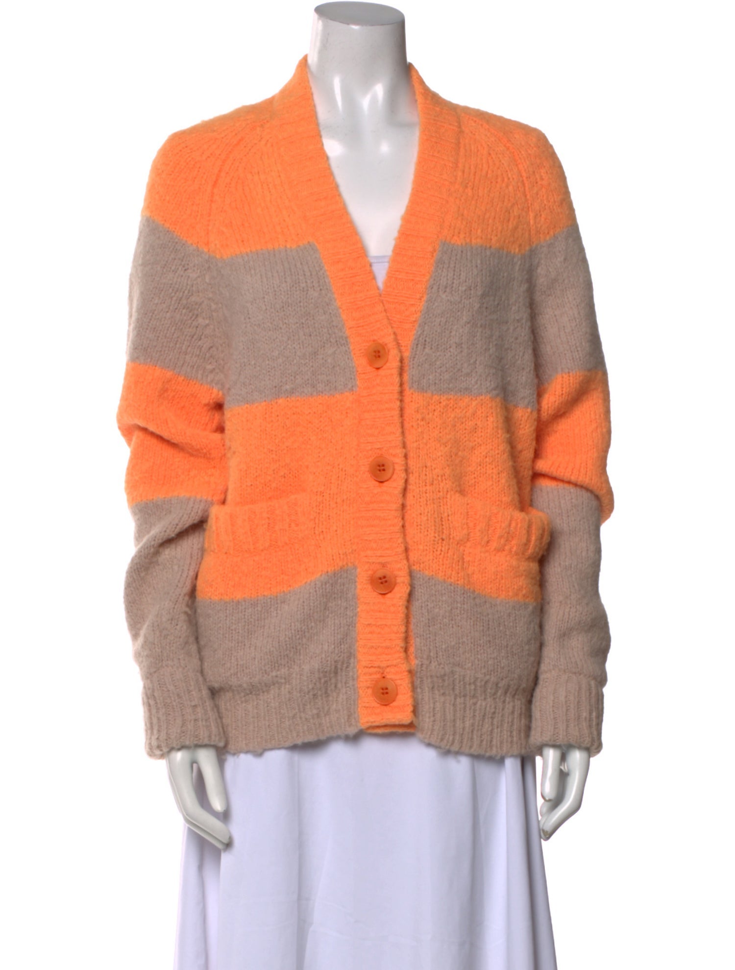 Tibi Alpaca Striped Sweater