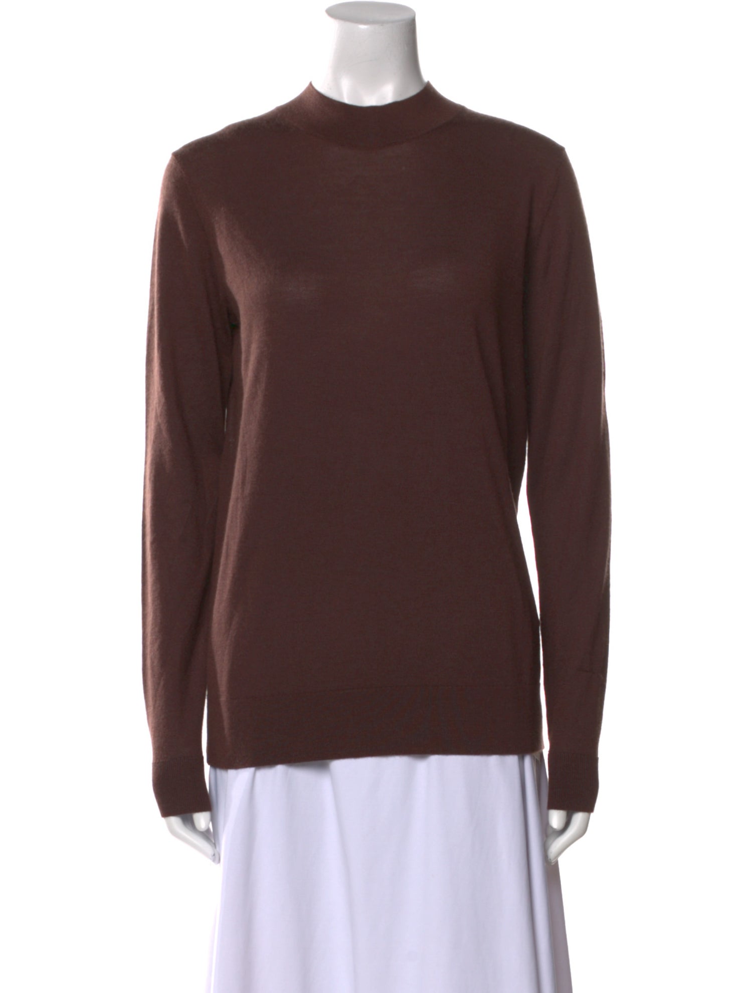 Tibi Wool Mock Neck Sweater