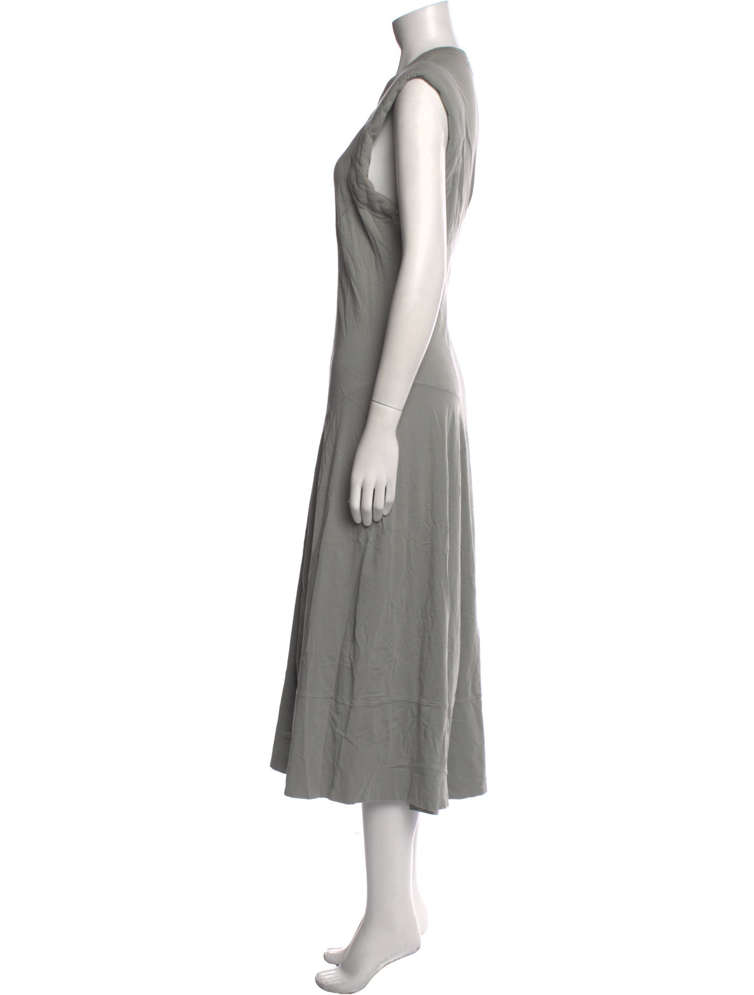 Tibi Crew Neck Long Dress