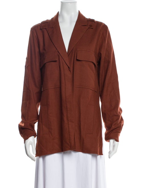 Tibi Long Sleeve Button-Up Top