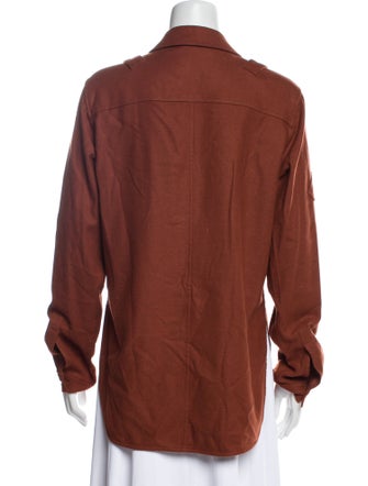 Tibi Long Sleeve Button-Up Top