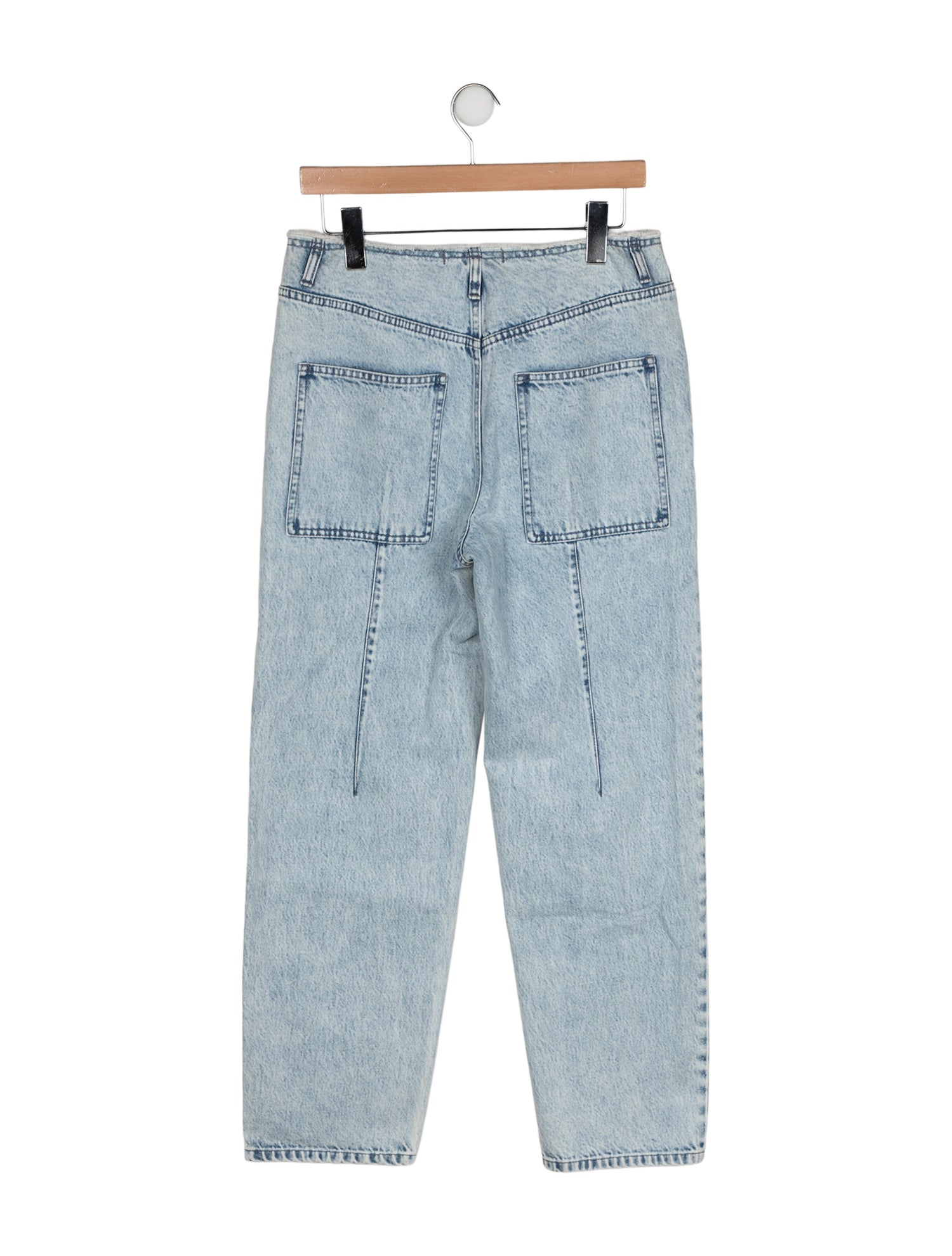 Tibi High-Rise Straight Leg Jeans