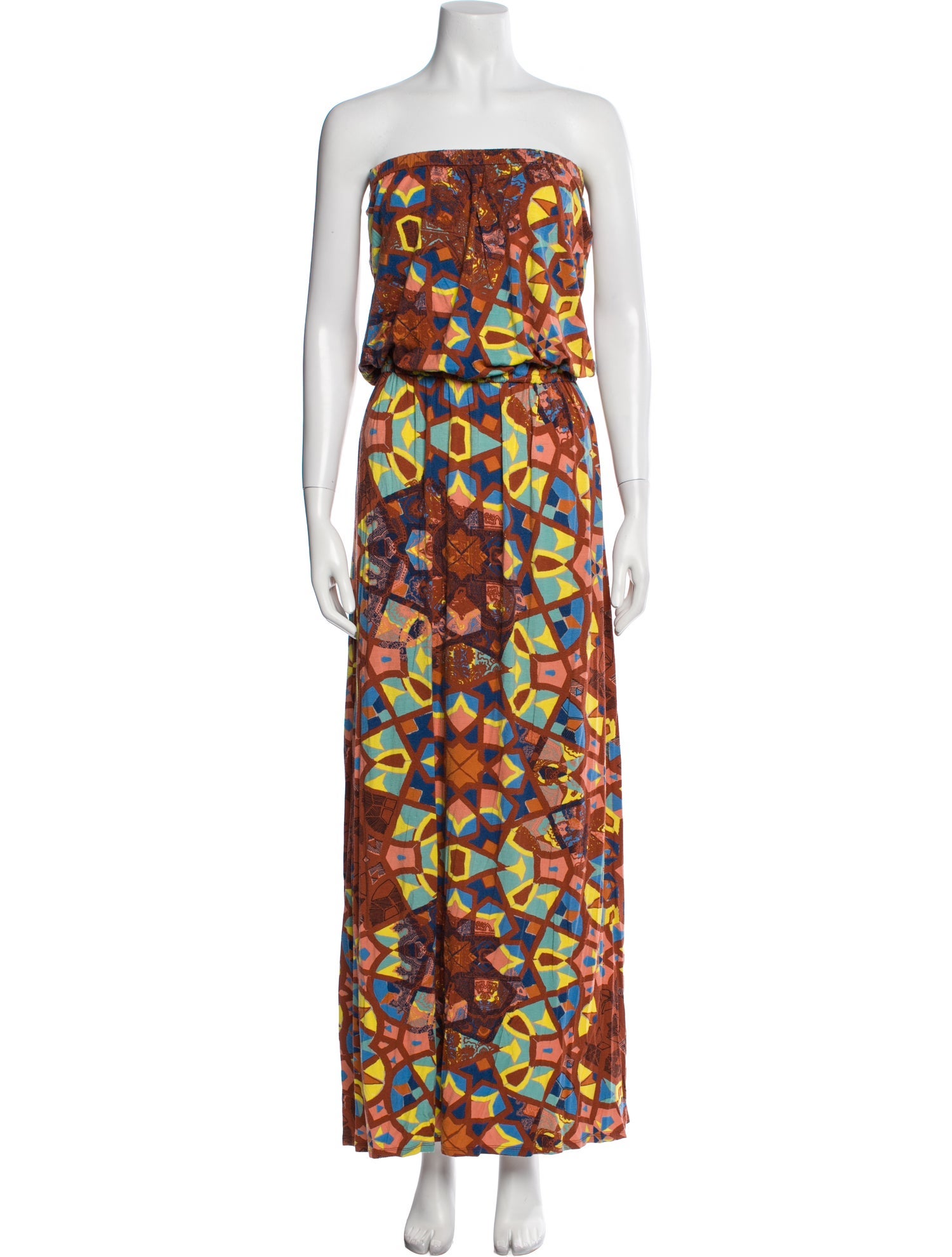 Tibi Printed Long Dress