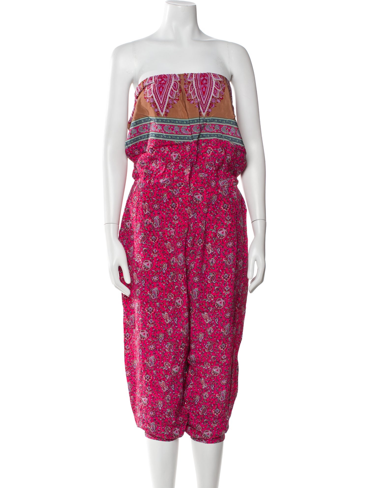 Tibi Silk Paisley Print Jumpsuit
