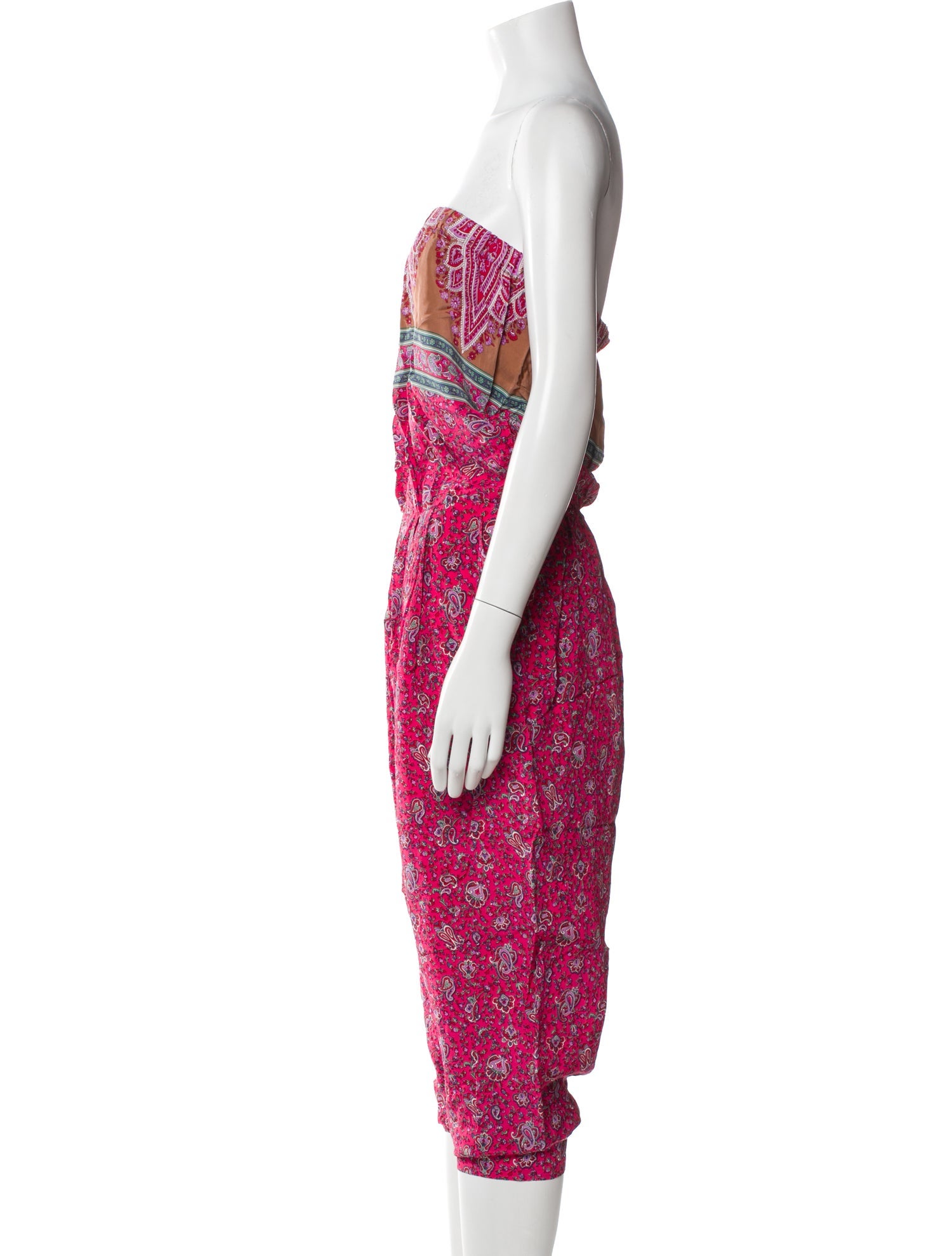 Tibi Silk Paisley Print Jumpsuit