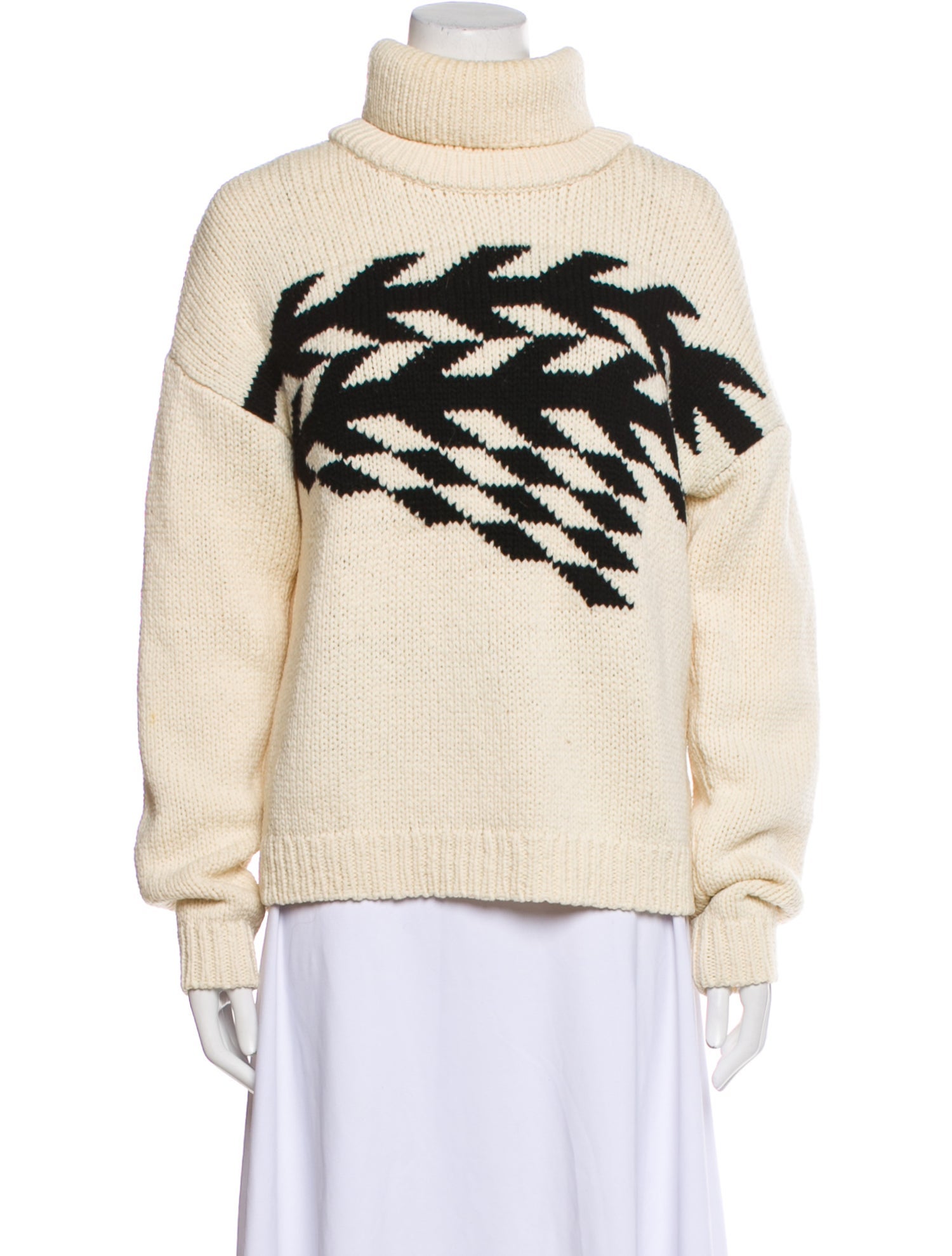 Tibi Wool Printed Sweater