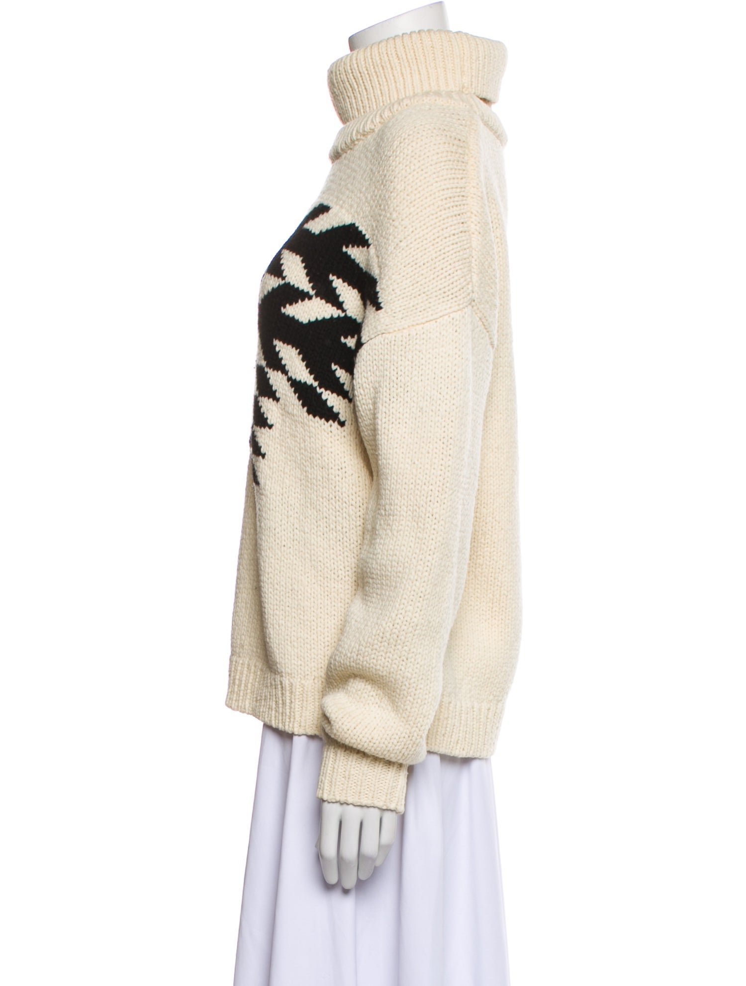 Tibi Wool Printed Sweater