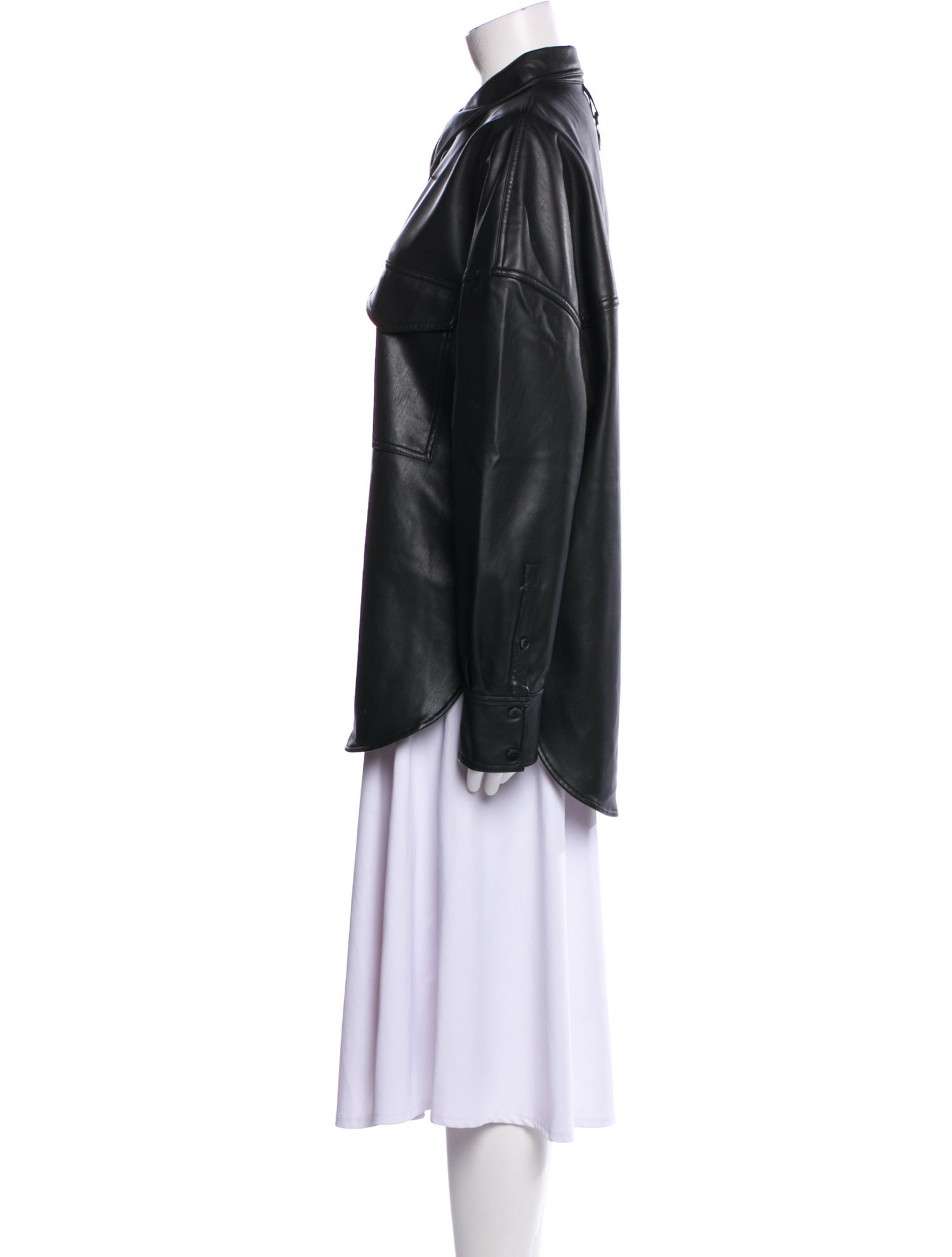 Tibi Faux Leather Jacket