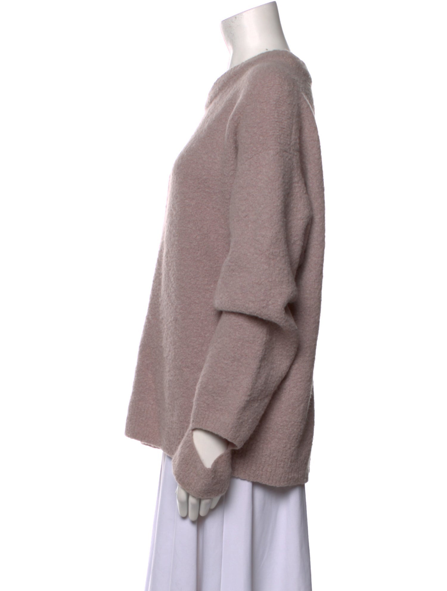 Tibi Alpaca Crew Neck Sweatshirt