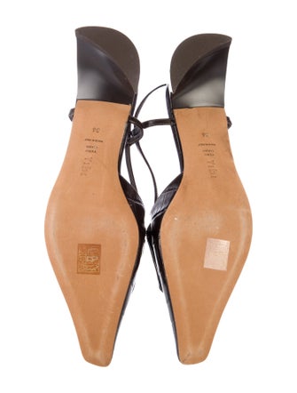 Tibi Embossed Leather Slingback Pumps