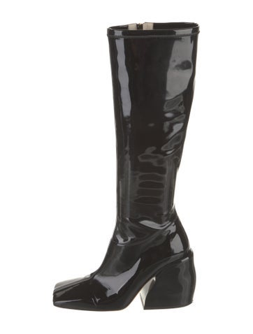 Tibi Boots Patent Leather Riding IT 39.5 | 9.5