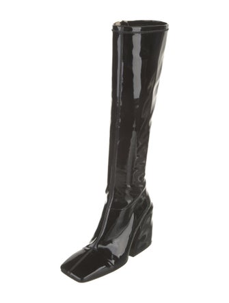 Tibi Patent Leather Riding Boots