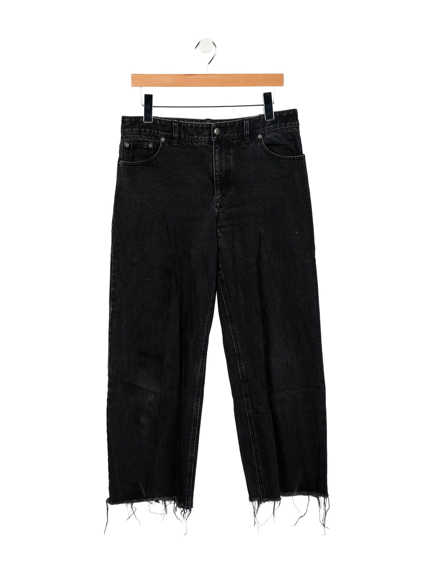 Tibi Mid-Rise Wide Leg Jeans