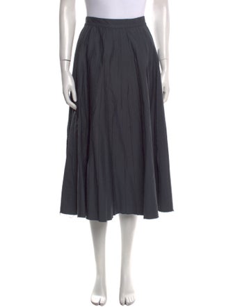 Tibi Pleated Accents Midi Length Skirt
