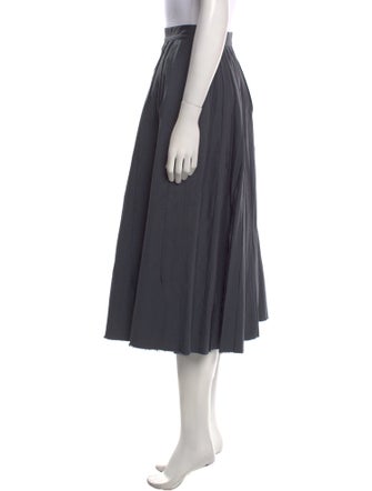 Tibi Pleated Accents Midi Length Skirt