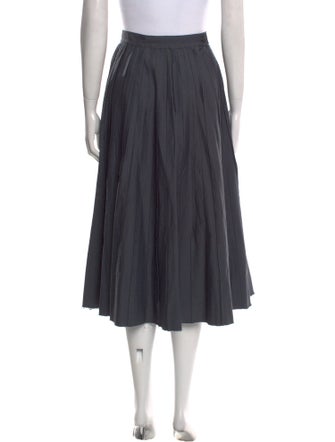 Tibi Pleated Accents Midi Length Skirt
