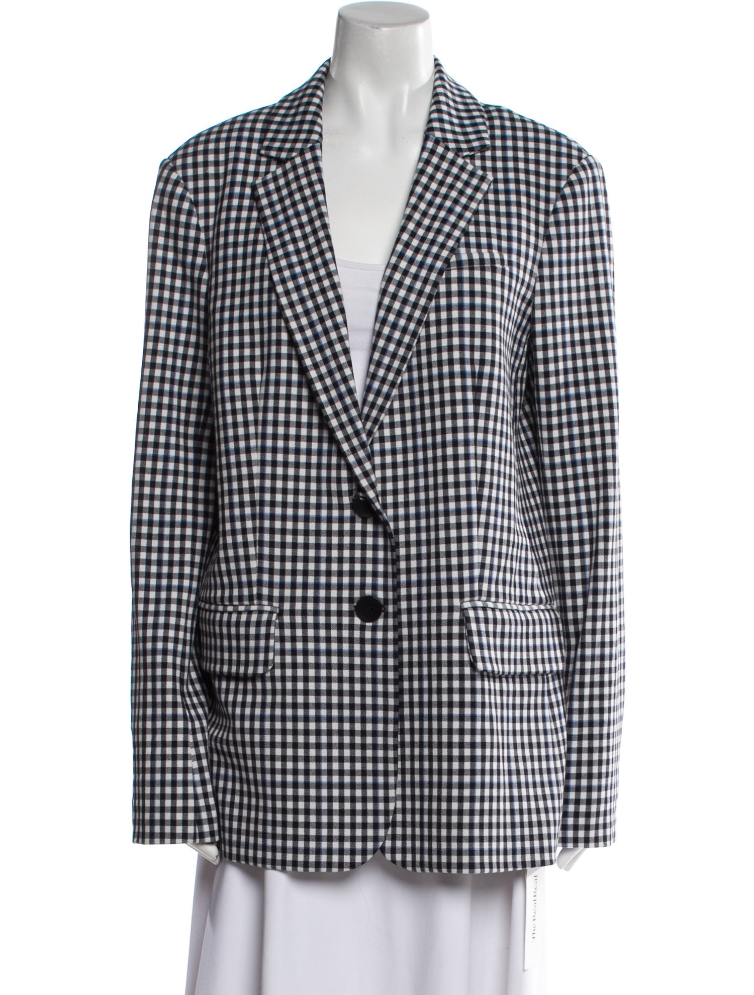 Tibi Plaid Print Blazer