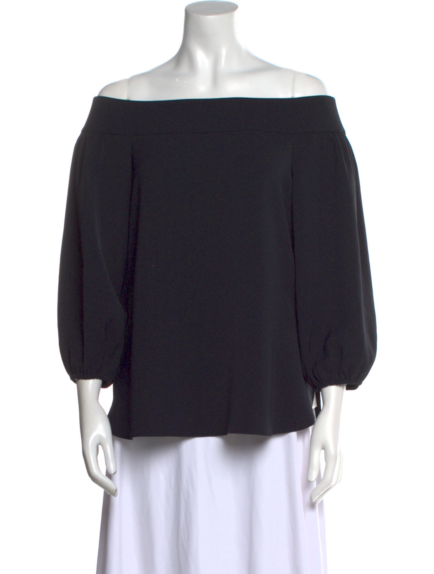 Tibi Off-The-Shoulder Three-Quarter Sleeve Blouse
