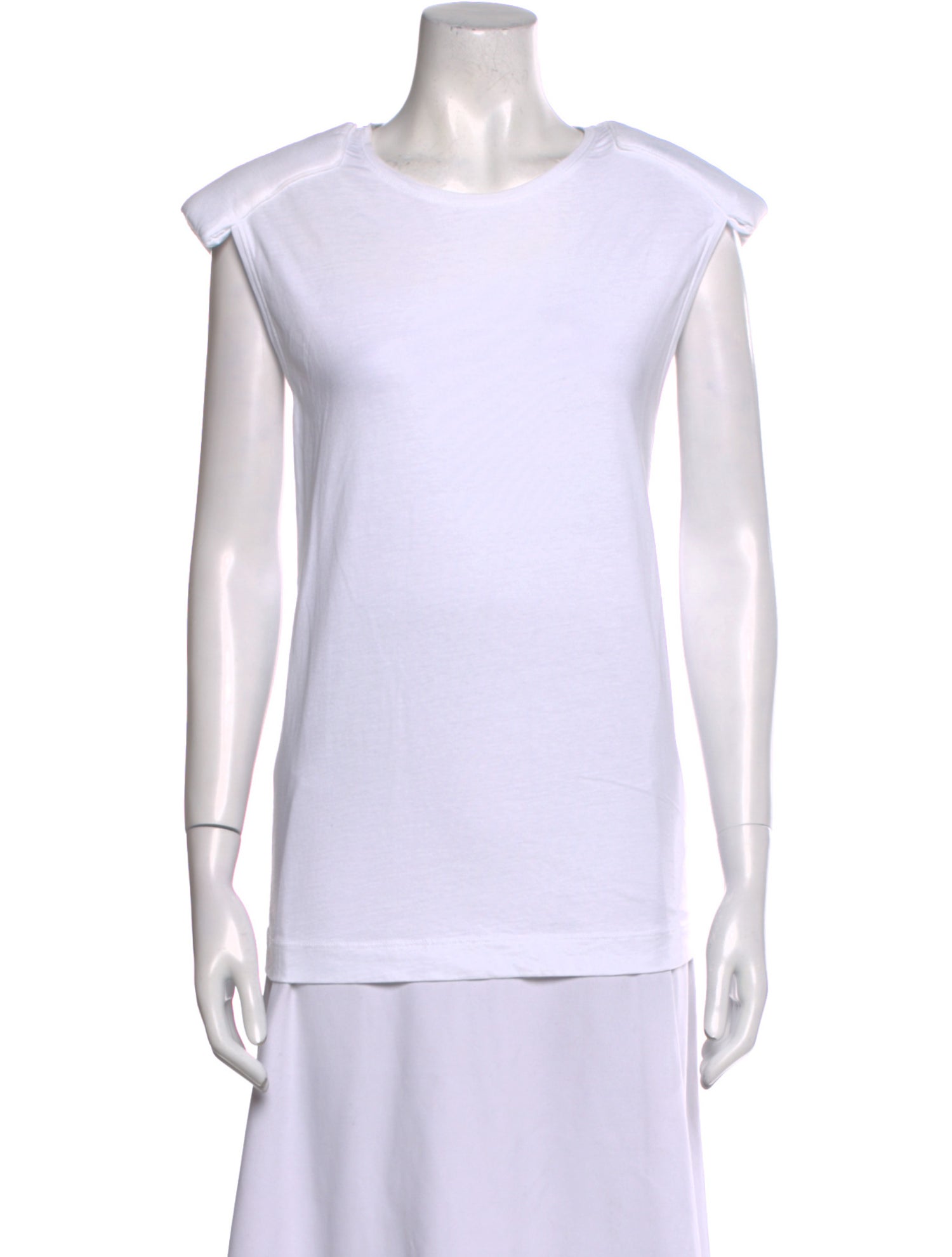 Tibi Scoop Neck Short Sleeve T-Shirt