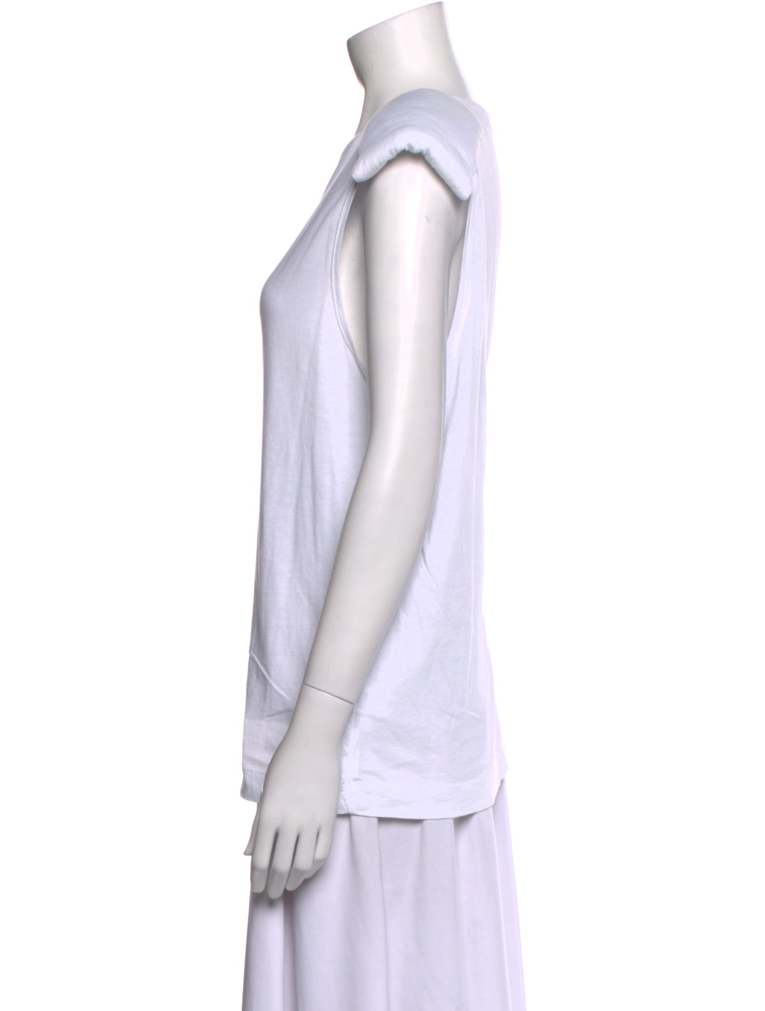 Tibi Scoop Neck Short Sleeve T-Shirt
