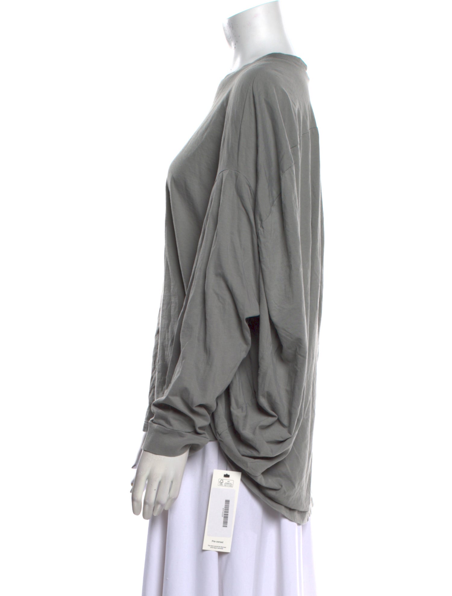 Tibi Crew Neck Long Sleeve Sweatshirt