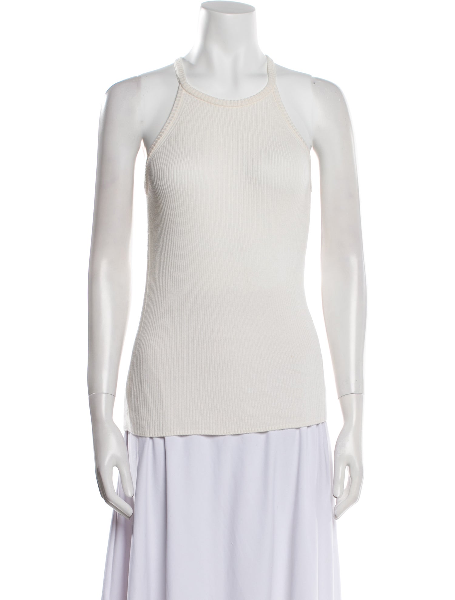 Tibi Crew Neck Sleeveless Top
