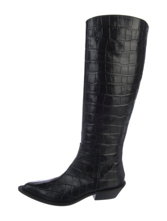 Tibi Leather Riding Boots