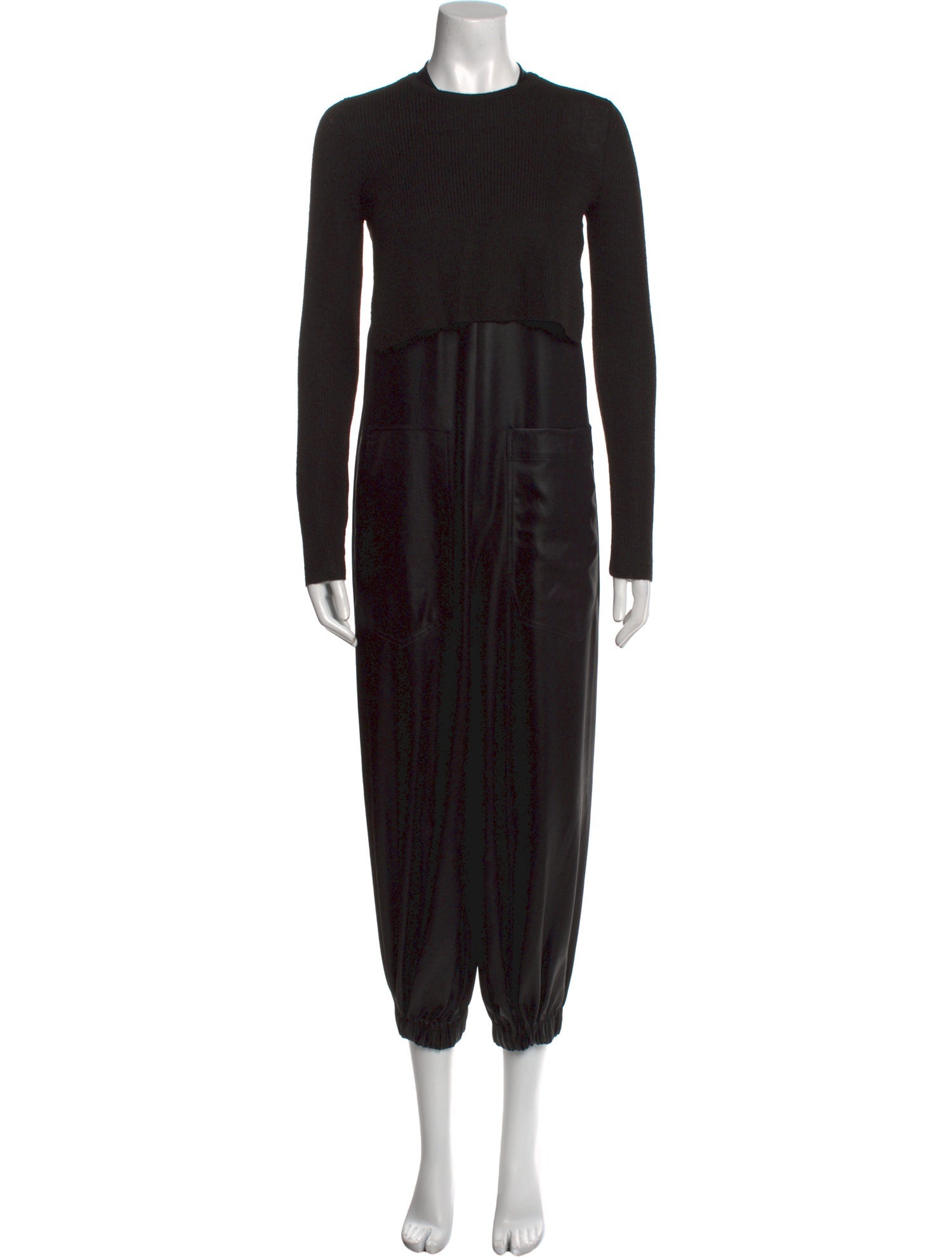 Tibi Alpaca Crew Neck Jumpsuit