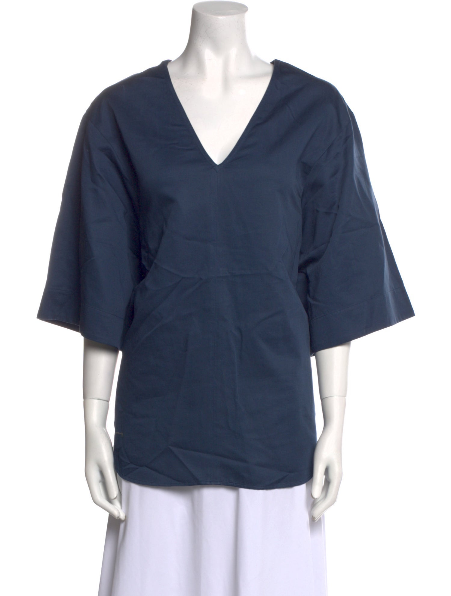 Tibi V-Neck Short Sleeve Blouse