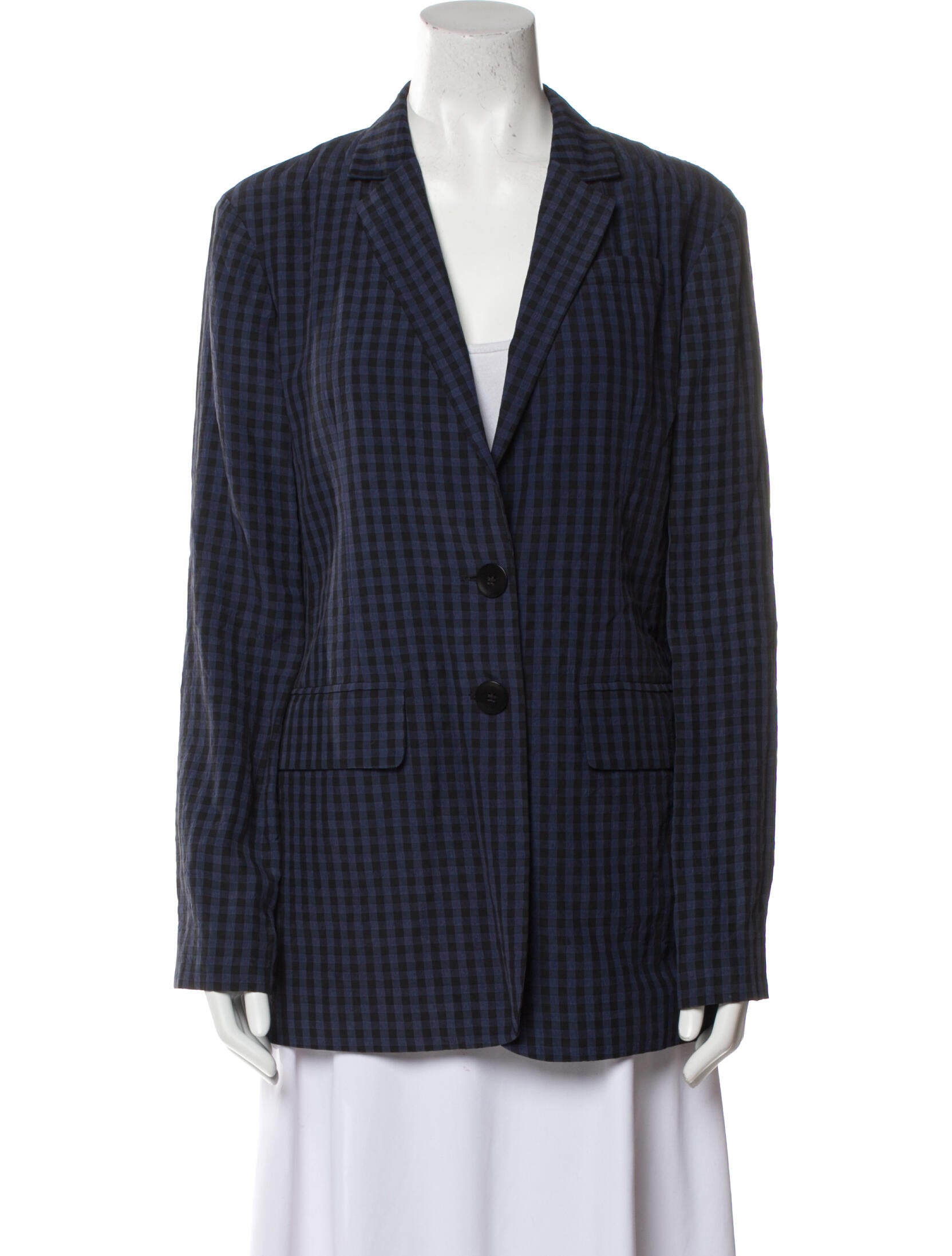Tibi Plaid Print Blazer